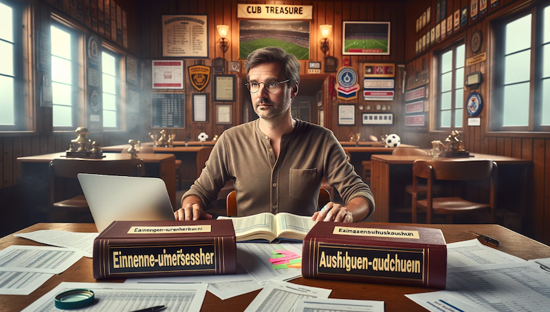 Person, die sich mit den Kontenrahmen im Verein beschäftigt und die Buchaltung macht