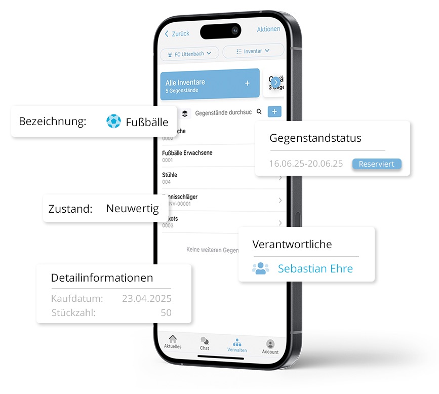 Gegenstand im Inventar anlegen