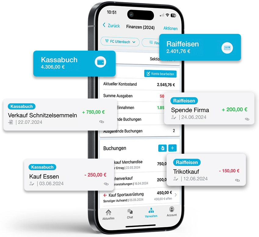 Rechnungsverwaltung für Vereine - ablegen von Rechnungen mit der mobilen App