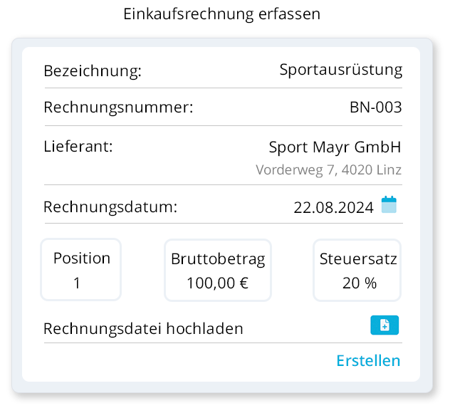 Einkaufs- und Verkaufsrechnungen erstellen