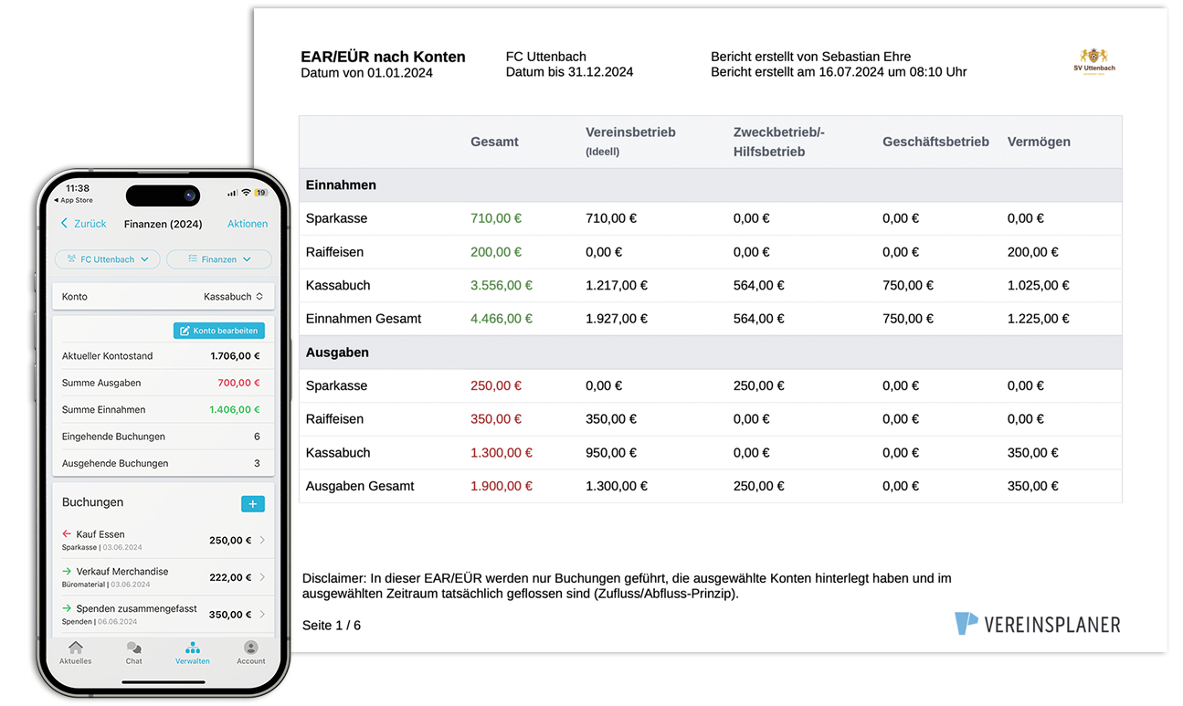 Finanzberichte per Mausklick exportieren