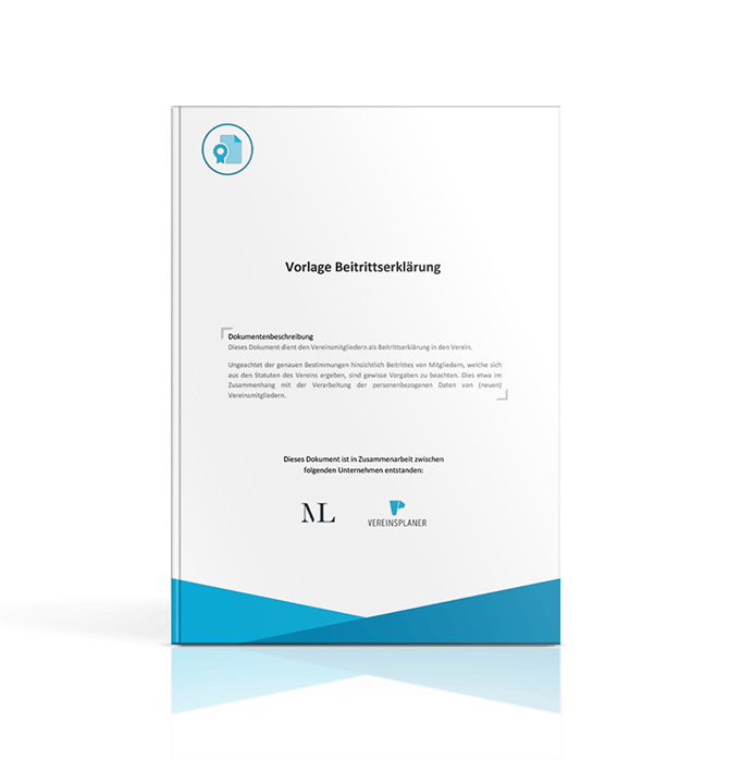 Allgemeines Beitrittsfomular für Vereine zum Download