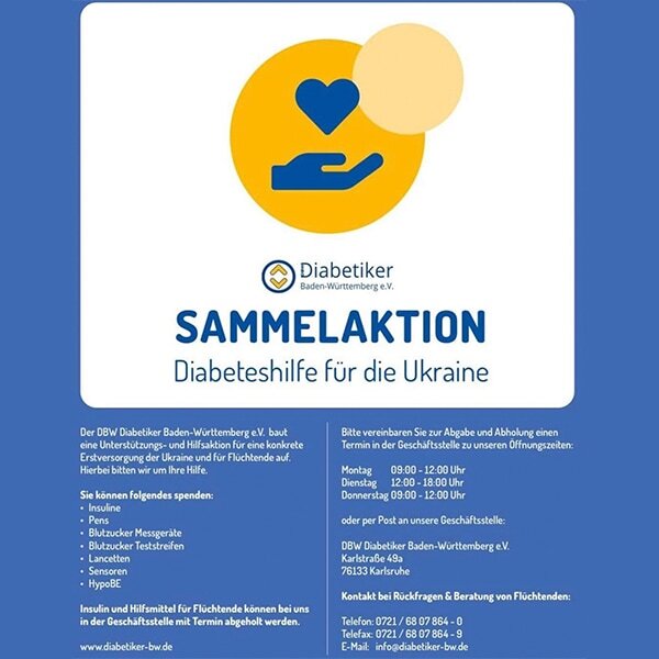 Ukraine Unterstützung Diabetiker Verein