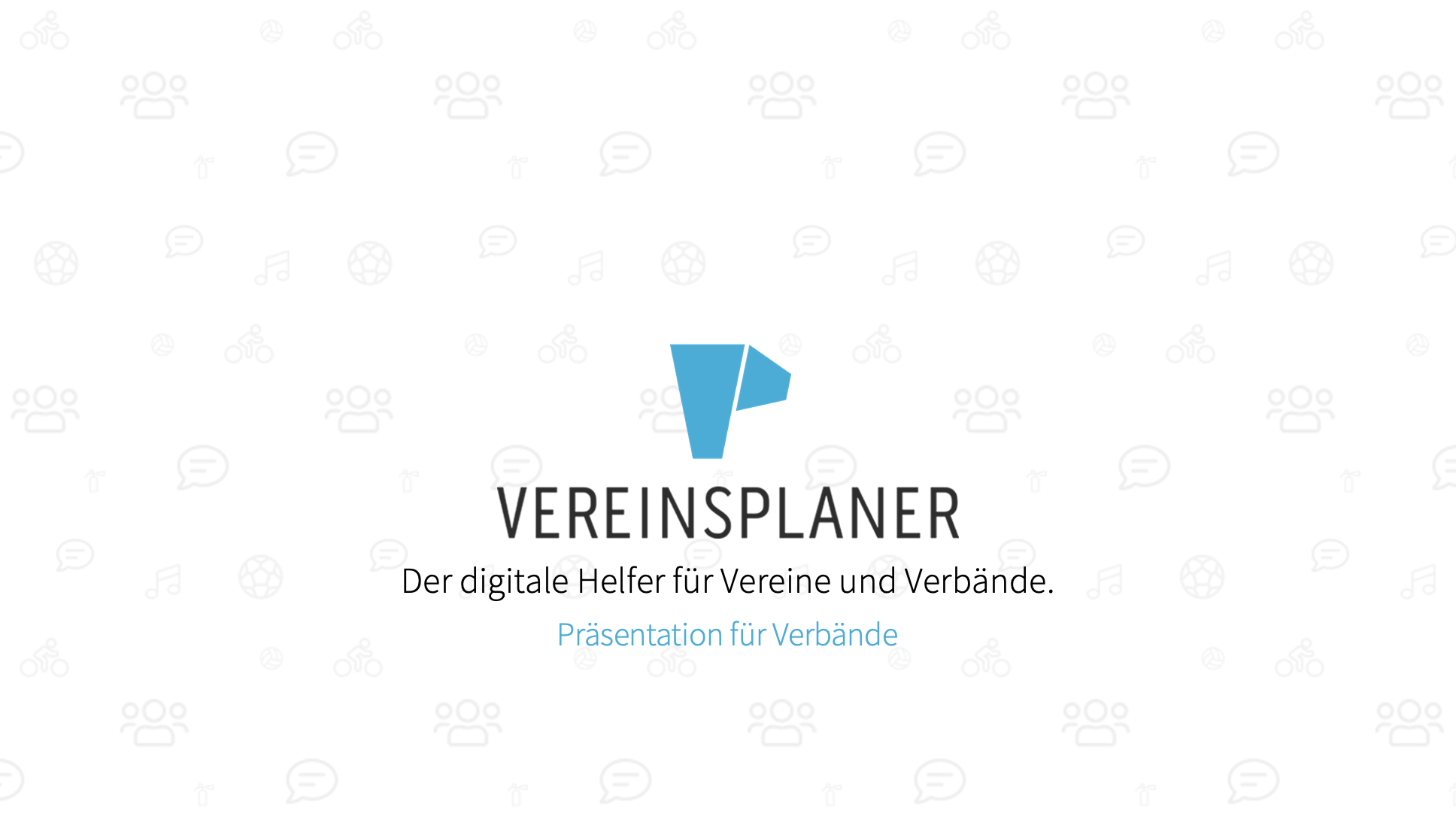 Präsentation des Verbandsplaners für verbände