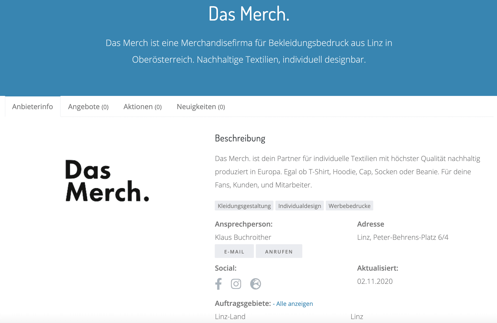Vereinskaufhaus Profil DasMerch