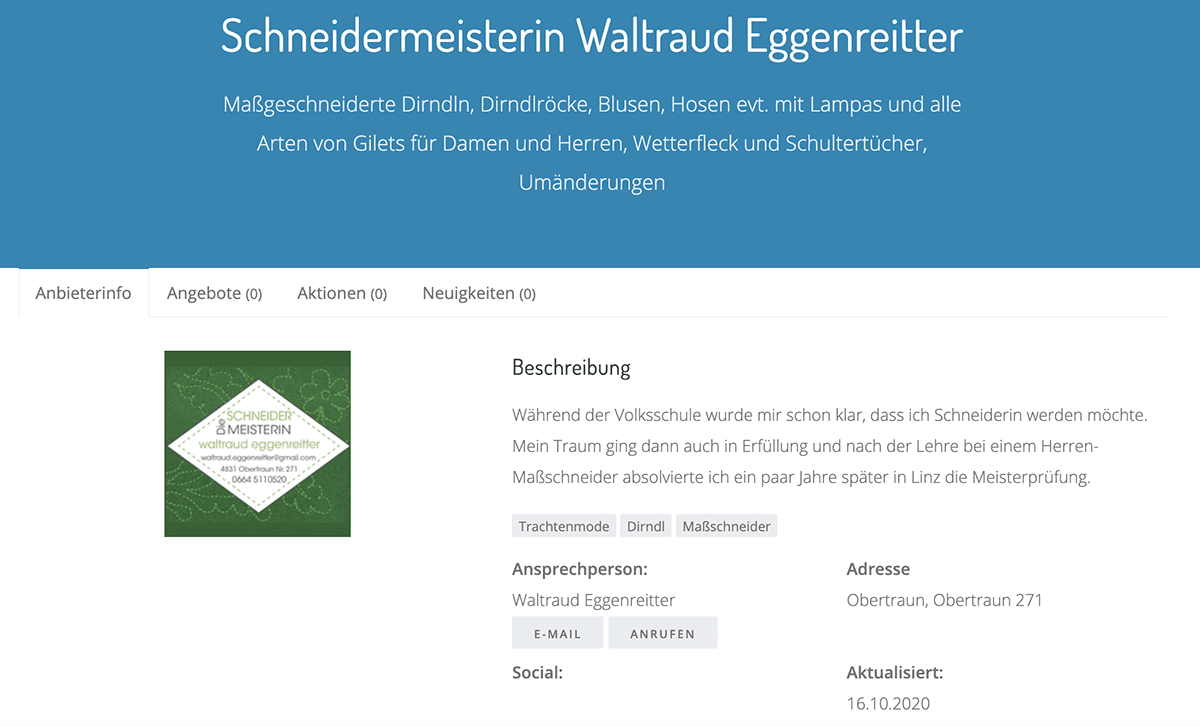 Vereinskaufhaus Profil Waltraud Eggenreitter